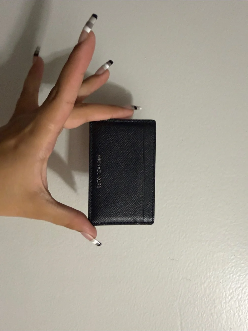Michael Kors Black Saffiano Leather Zip Card Case